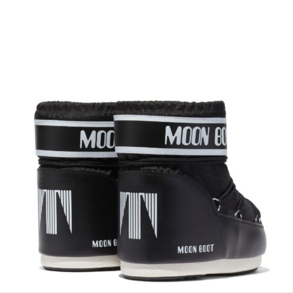 Moon Boot Low Icon 2 boots Moon Boota Low Icon Snow Boots Black White - Picture 11 of 12